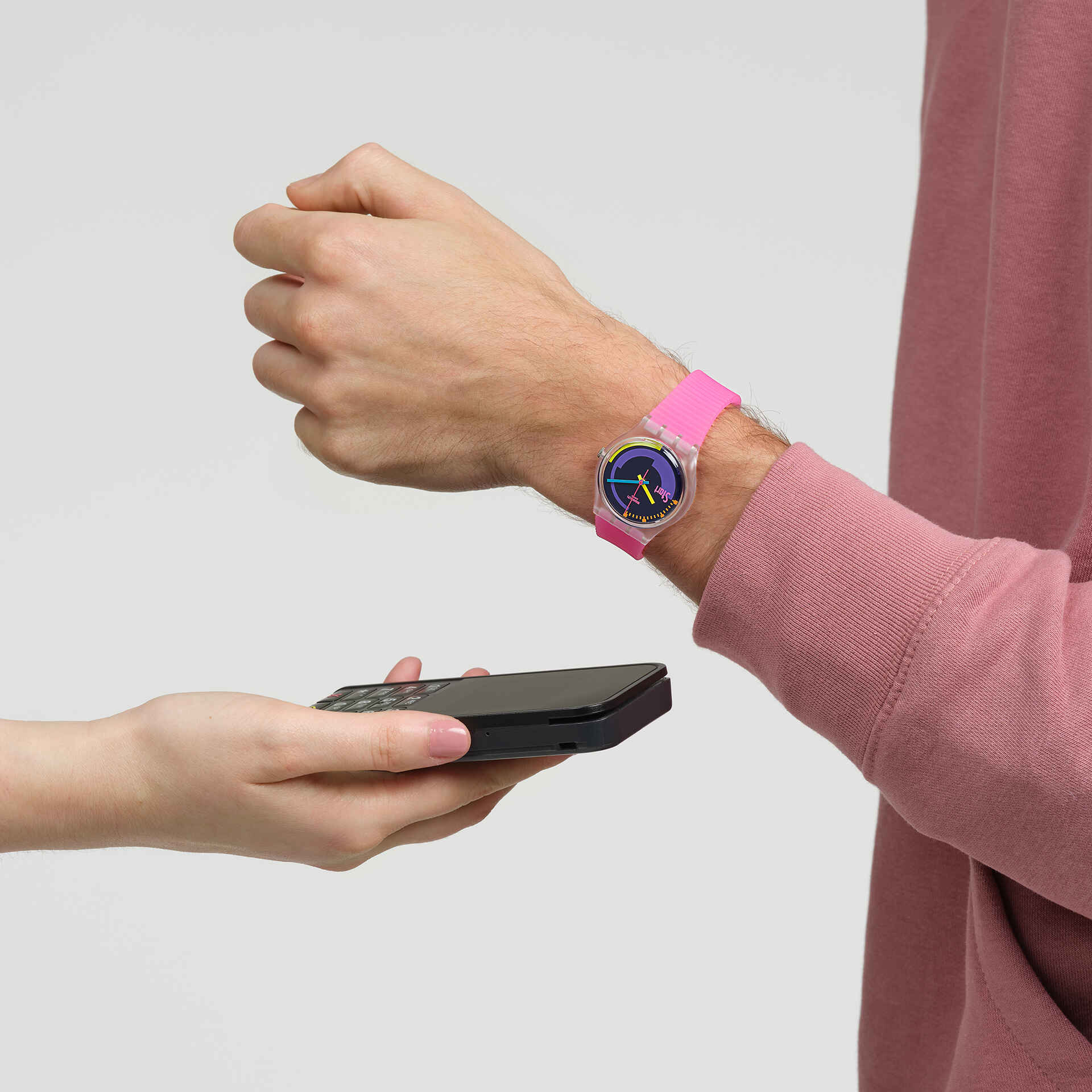 "SWATCH NEON PINK PODIUM PAY!" Gallery Image #1